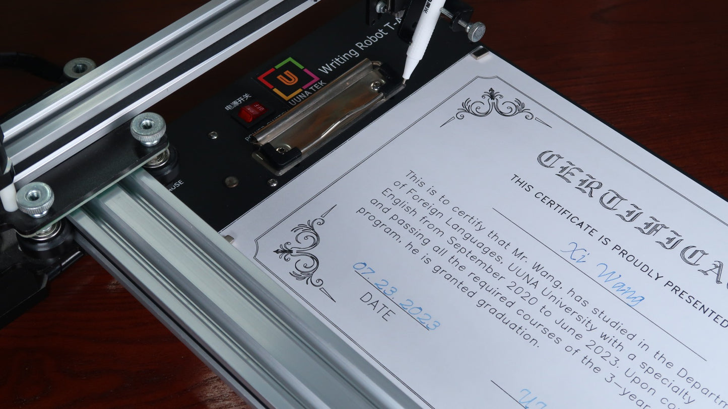 UUNA TEK® iDraw 2.0 - A4 Size Drawing Robot/Drawing Machine/Homework Machine/Calligraphy Plotter/Handwriting Robot/Pen Plotter/Laser Engraver - UUNA TEK CO.,LIMITED