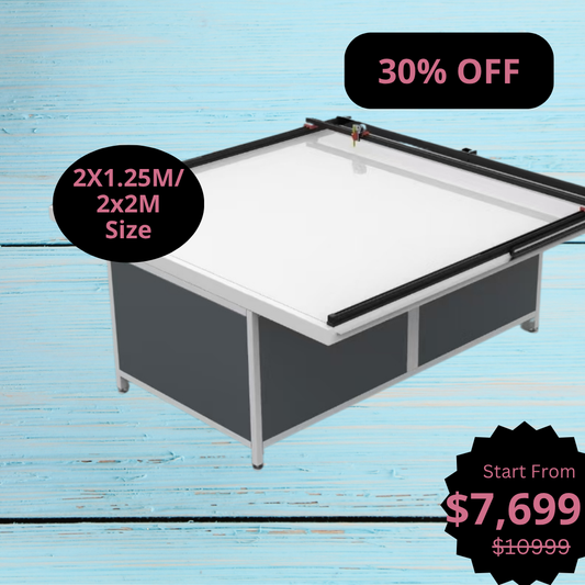 UUNA TEK 3.0 - (2X1.25M/2X2M) 建築製図用組み立て済みハイエンドオールインワン建築製図台＆ペンプロッター