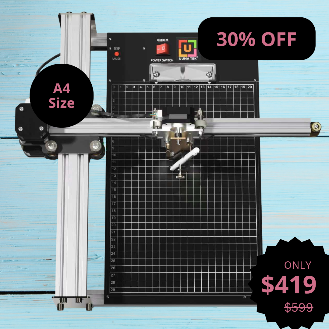 UUNA TEK® iDraw 2.0 - A4サイズの描画ロボット描画マシン、最高のエントリーレベルのペンプロッター