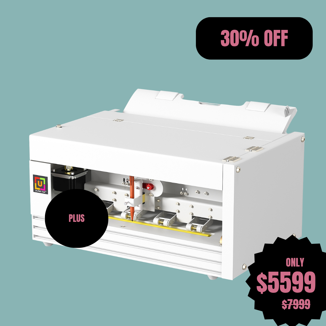 UUNA TEK® iAuto Plus - フィーダー付き手書き機/自動署名機/手紙用手書き機/自動筆記機、一度に最大210通の手紙と80枚の封筒を書ける