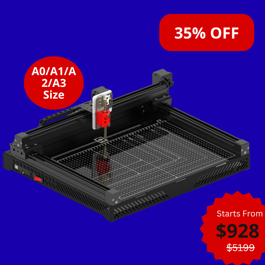 UUNA TEK 3.0 - A3/A2/A1/A0サイズ 組み立て済みハイエンドオールインワンペンプロッター 描画ロボット 描画機 ライティングマシン 署名機