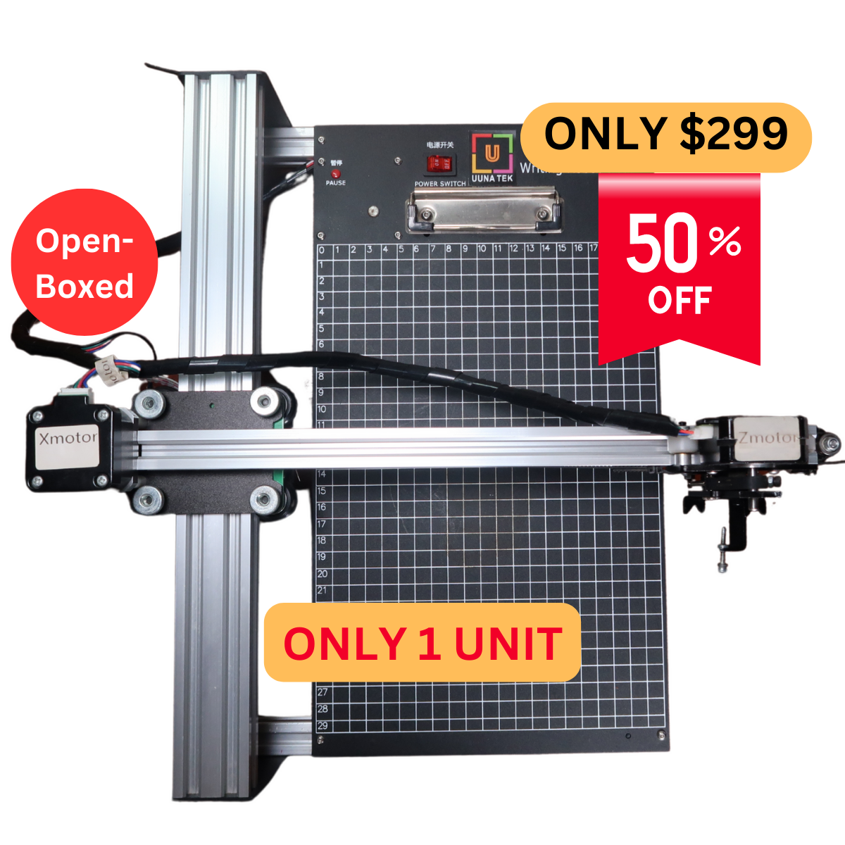 開封済み UUNA TEK® iDraw 2.0 - A4サイズ 描画ロボット/描画マシン/宿題マシン/カリグラフィープロッター/手書きロボット/ペンプロッター/レーザー彫刻機