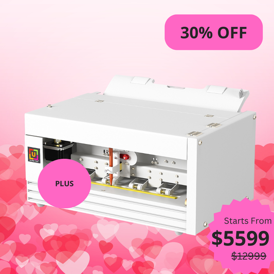 UUNA TEK® iAuto Plus - フィーダー付き手書き機/自動署名機/手紙用手書き機/自動筆記機、一度に最大210通の手紙と80枚の封筒を書ける